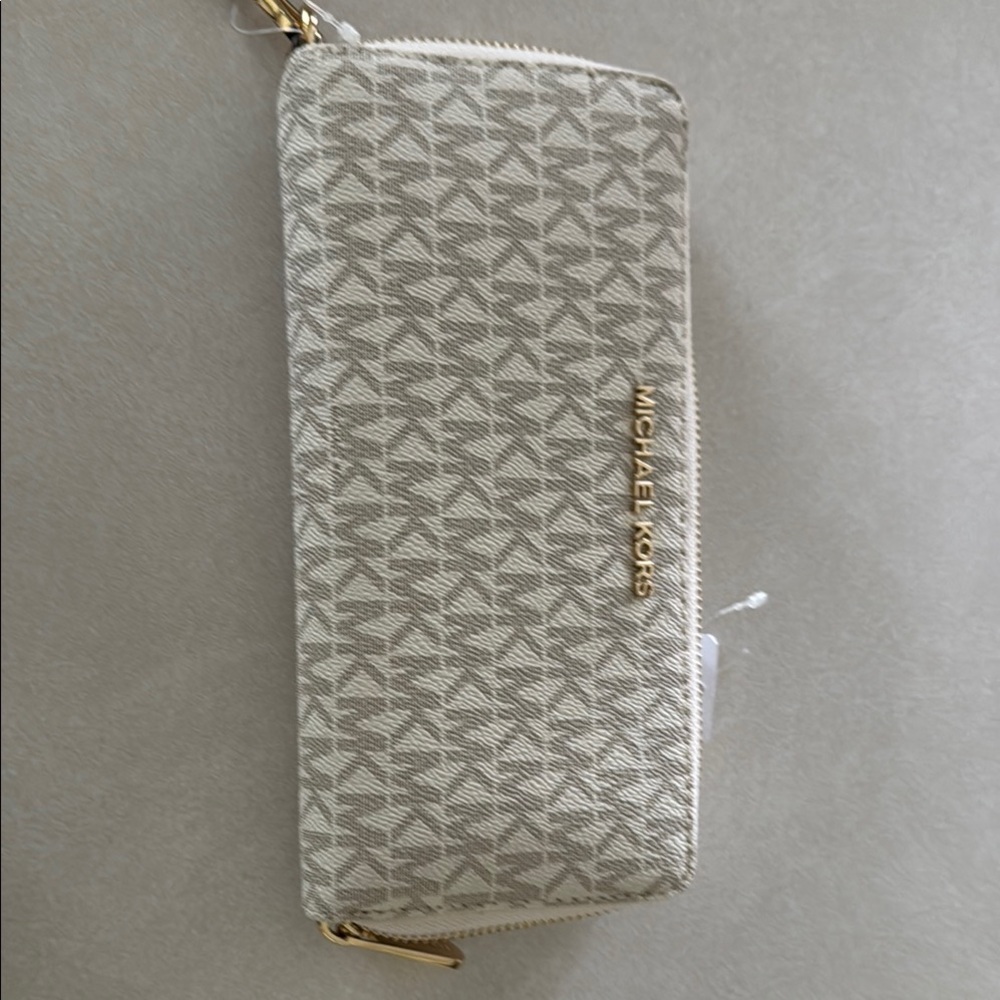 Michael Kors White and Gold Women's Wallet